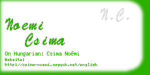 noemi csima business card